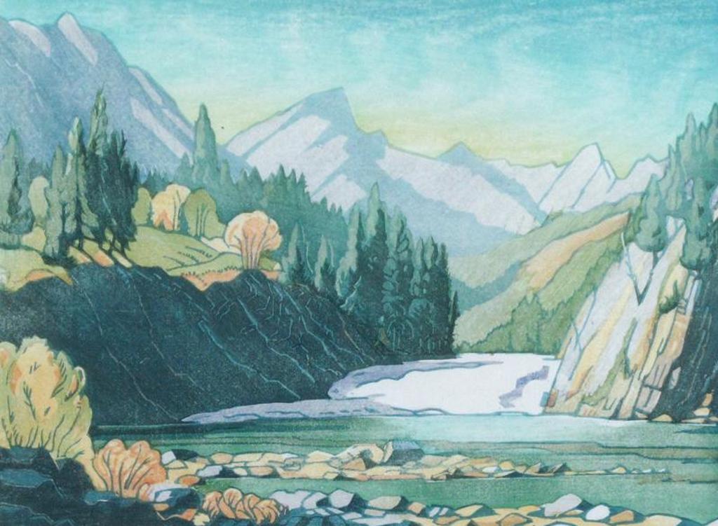 Margaret Dorothy Shelton (1915-1984) - Bow Falls, Banff; 1973