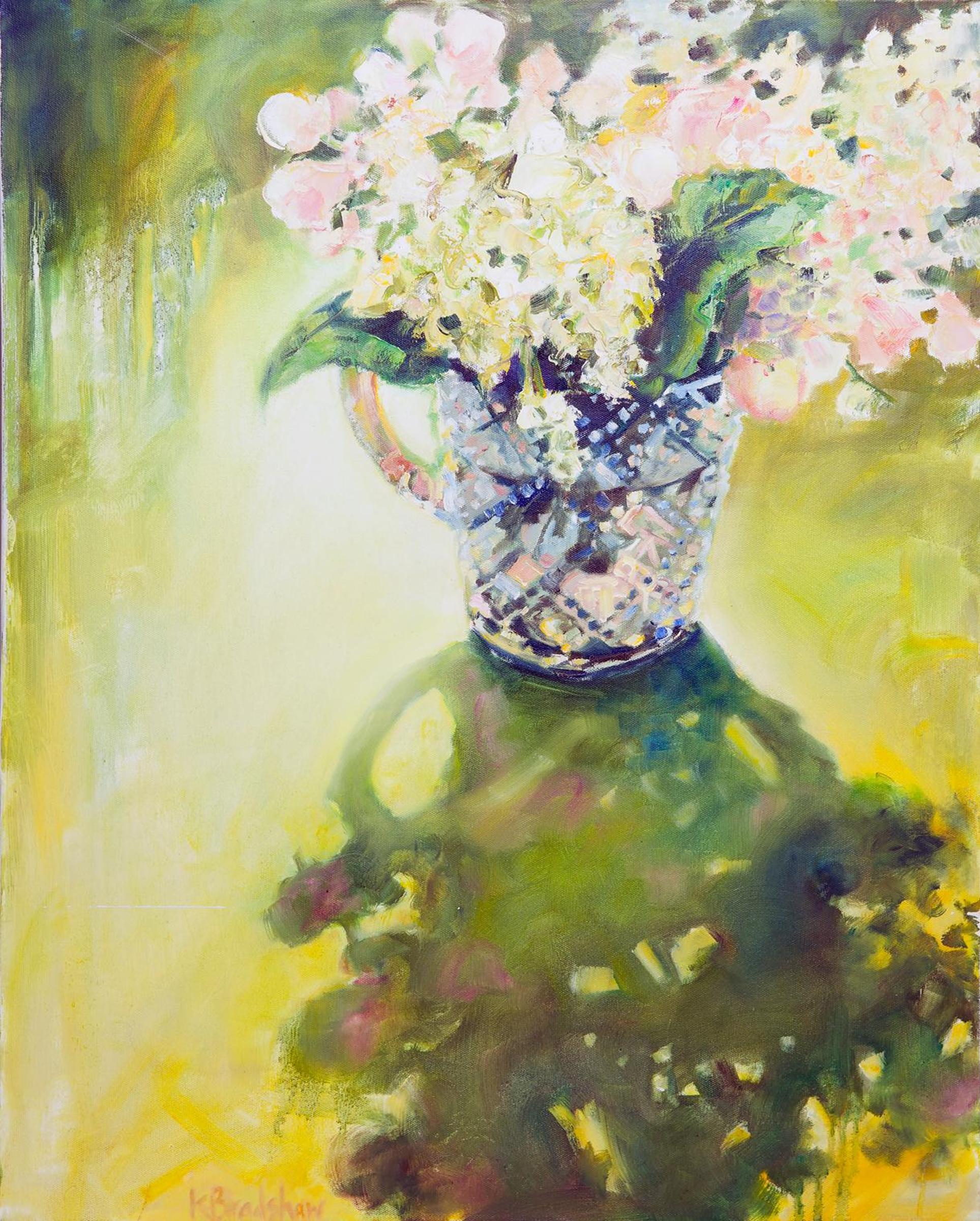 Kathy Bradshaw (1961) - Hydrangeas in Glass Pitcher