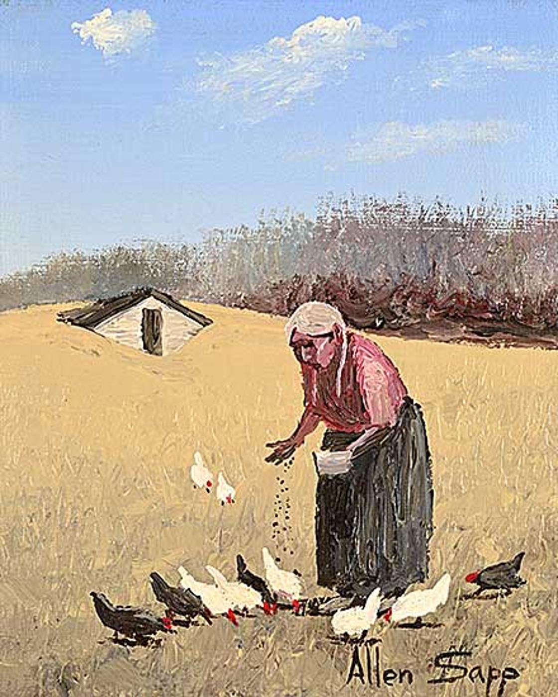 Allen Fredrick Sapp (1929-2015) - Chickens Want to Eat