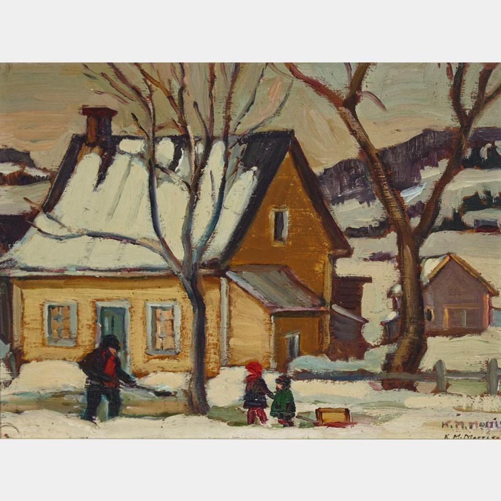 Kathleen Moir Morris (1893-1986) - Yellow House At Saint Sauveur, Quebec