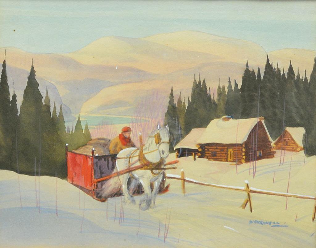 Graham Norble Norwell (1901-1967) - Horse and Sleigh