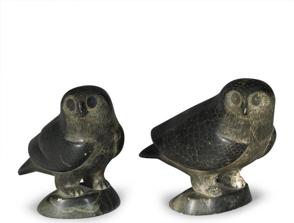 Simeonie Kowjakoolook (1906-1985) - Two Perched Birds