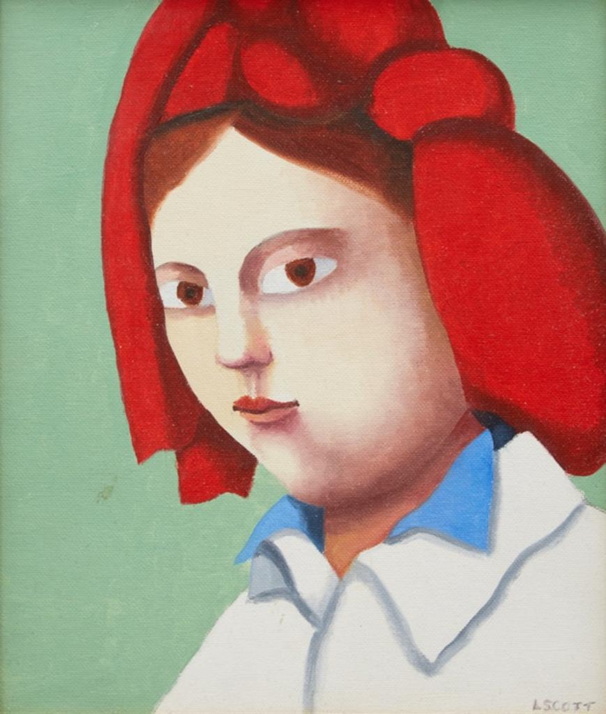 Louise Scott (1936-2007) - Girl in a Red Kerchief