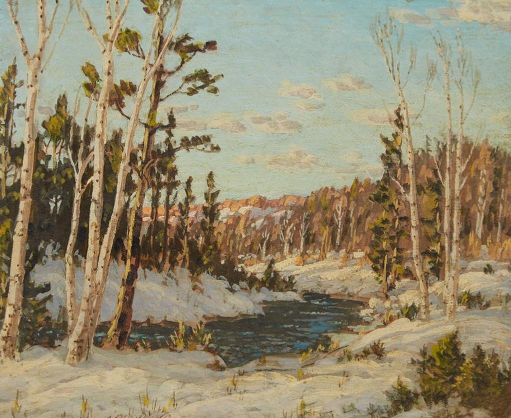 Otto Planding (1887-1964) - Silver Birches in Winter, Wye River; Pickerel River