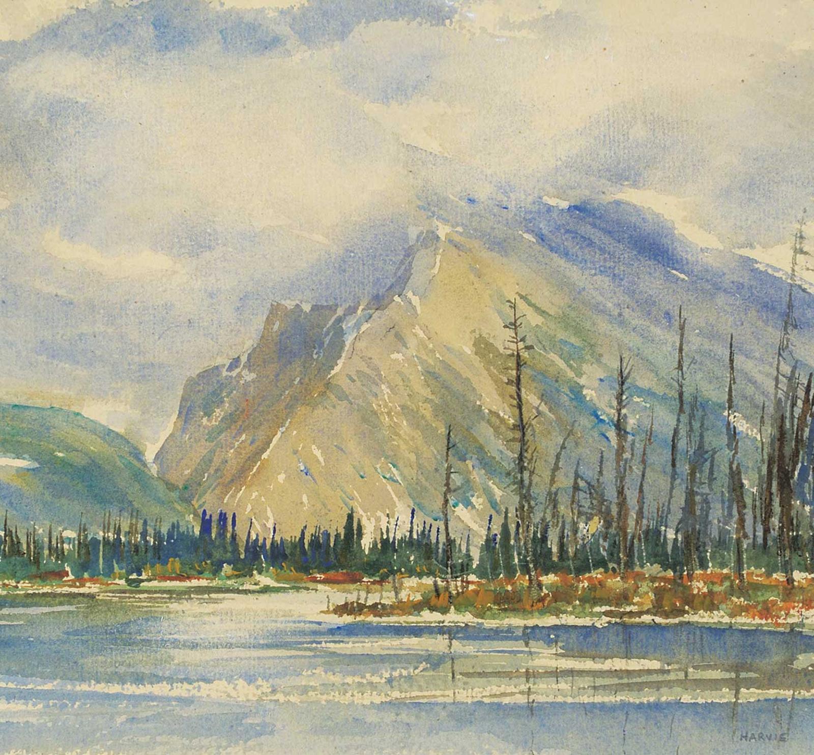 John William Harvie (1928-2018) - Clouds over Mt. Rundle