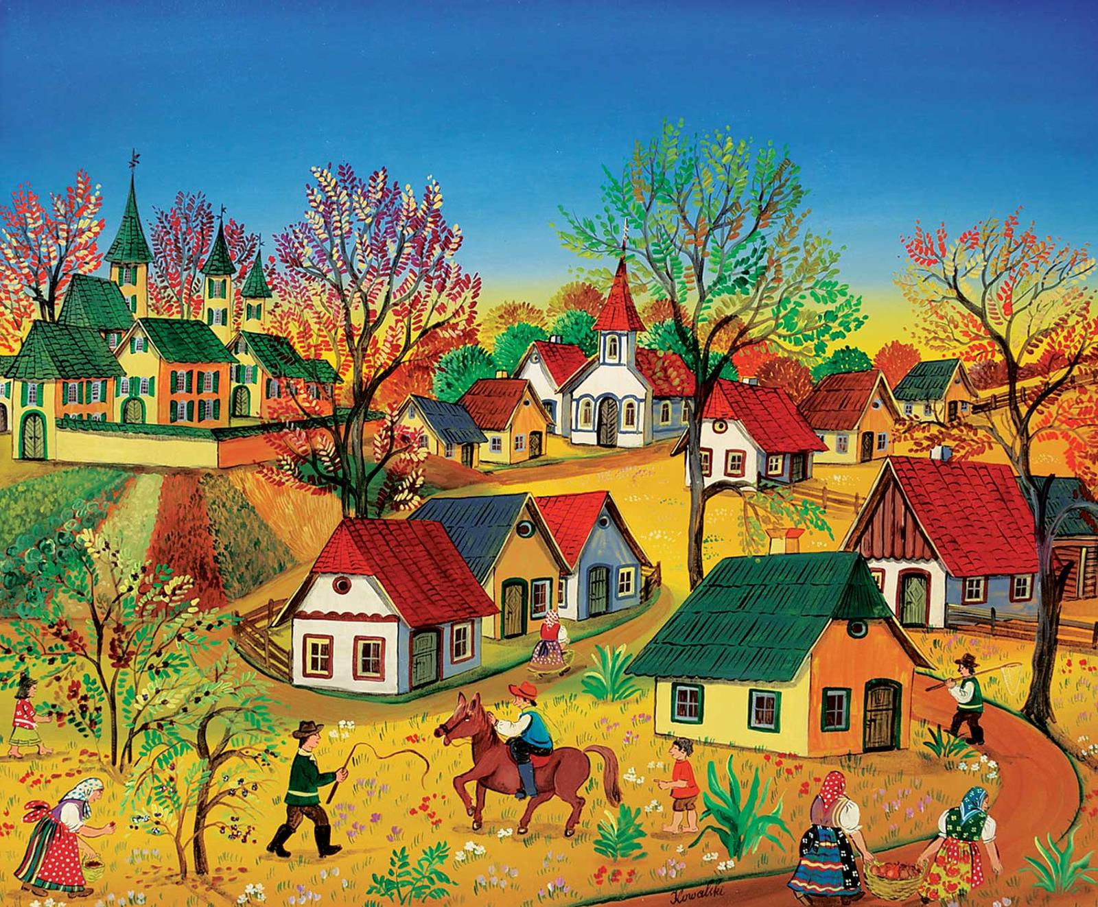 A. Kowalski - Untitled - Fall in the Village