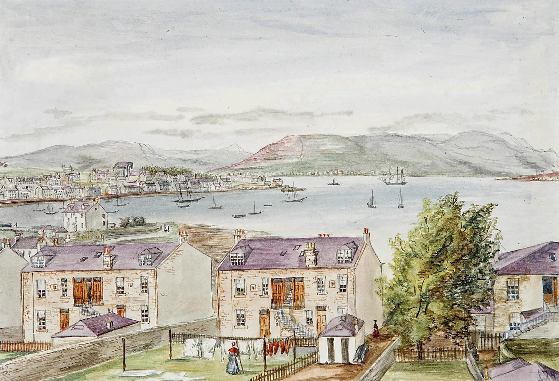 H. Gardner - A cloth bound album of 39 views painted between 1871 and 1874 showing different scenes mainly in Scotland.