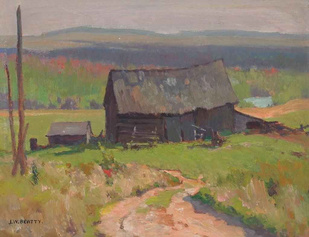 John William (J.W.) Beatty (1869-1941) - Summer Landscape With Barn, Ontario