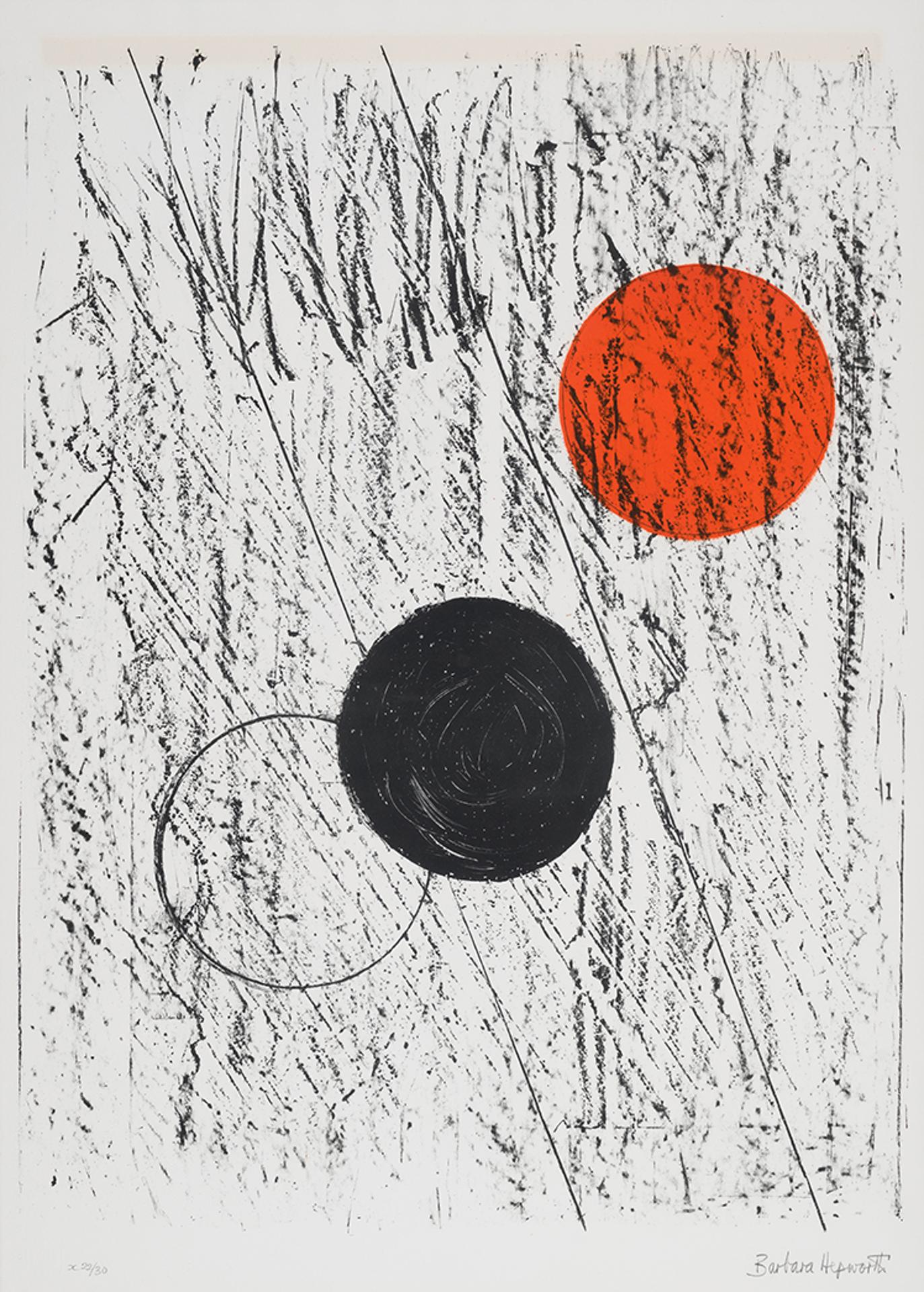 Barbara Hepworth (1903-1975) - Sun and Moon (from Twelve Lithographs)