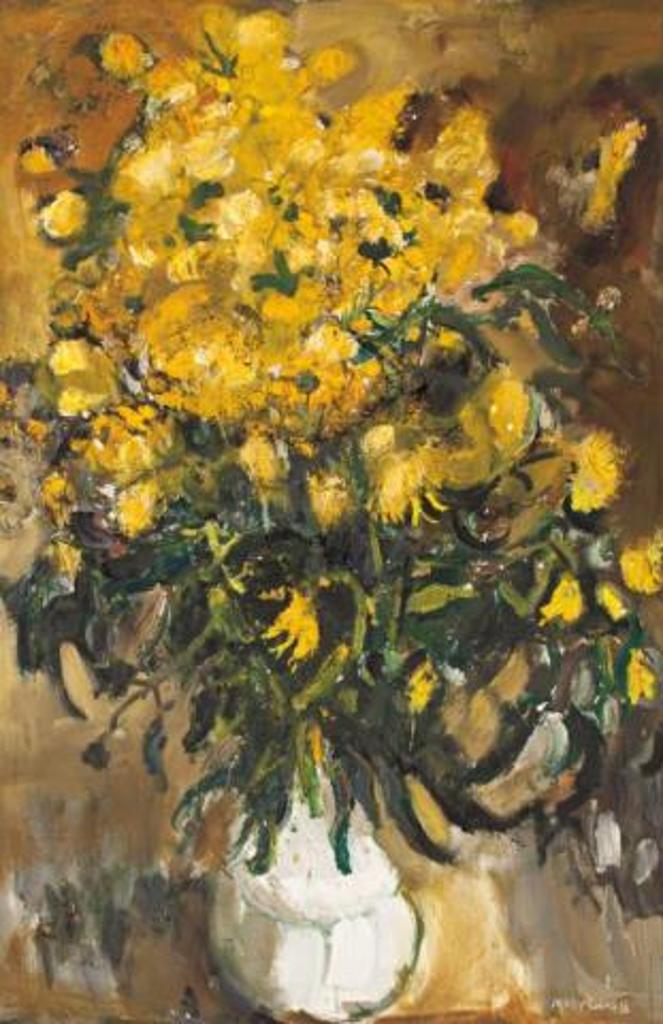 Molly Joan Lamb Bobak (1922-2014) - Bouquet of Yellow Flowers