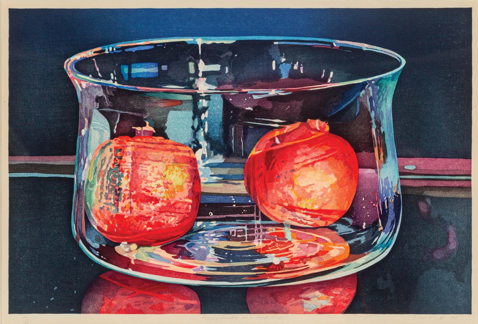 Mary Frances West Pratt (1935-2018) - Pomegranates In A Dark Room