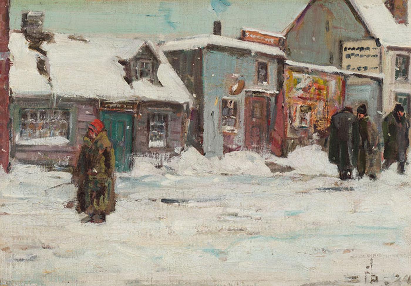 Peleg Franklin Frank Brownell (1857-1946) - Canadian Winter Scene