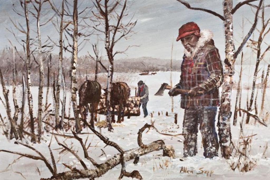 Allen Fredrick Sapp (1929-2015) - Getting Wood at Little Pine Reserve