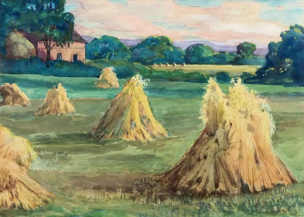 Herman Herbert Schwartz (1885-1962) - Harvest Time, 1948