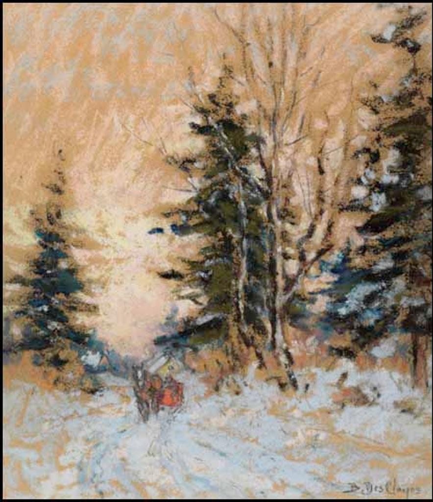 Berthe Des Clayes (1877-1968) - Winter Sleigh Ride