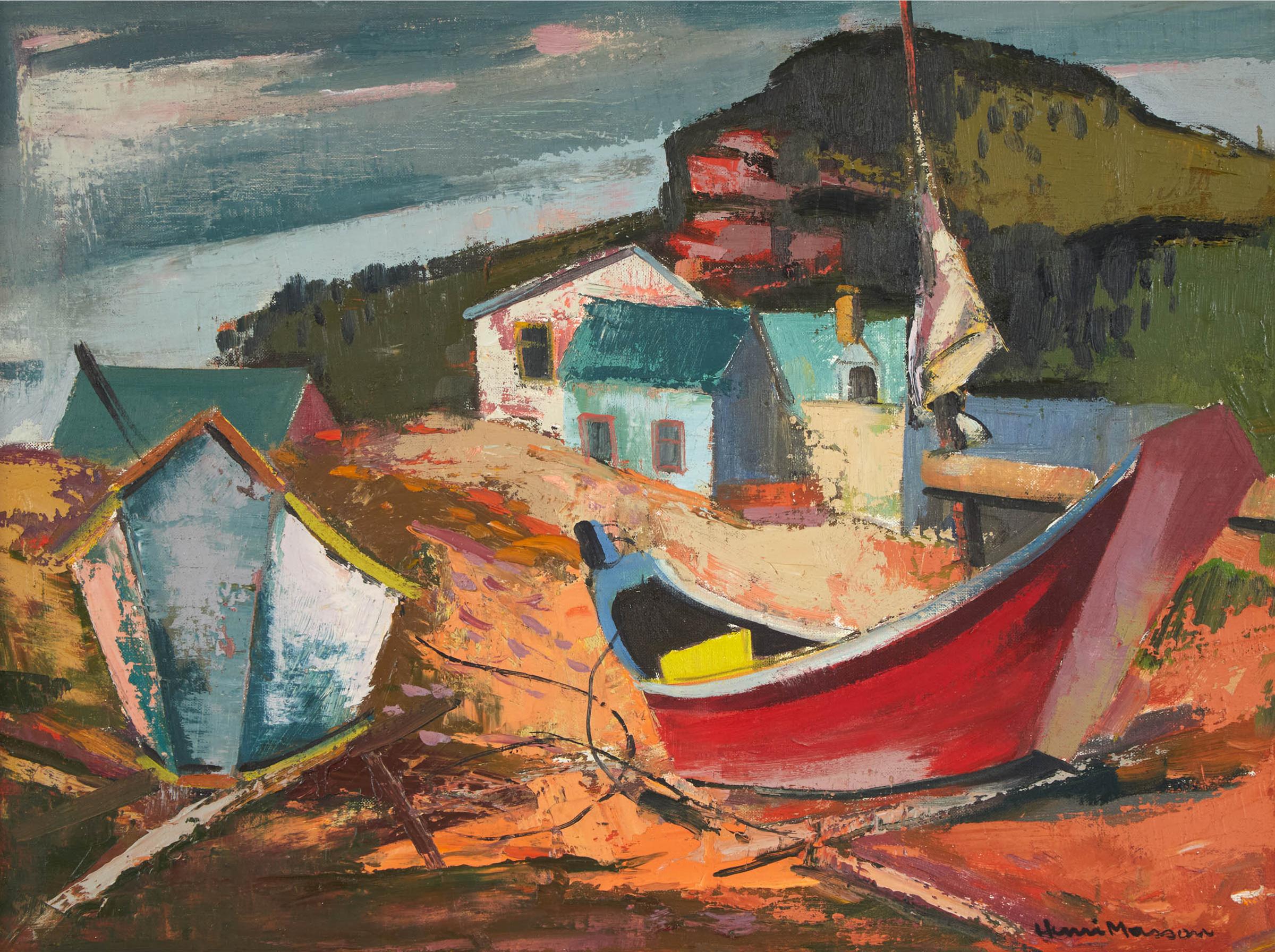 Henri Leopold Masson (1907-1996) - Untitled (Seaside Village)