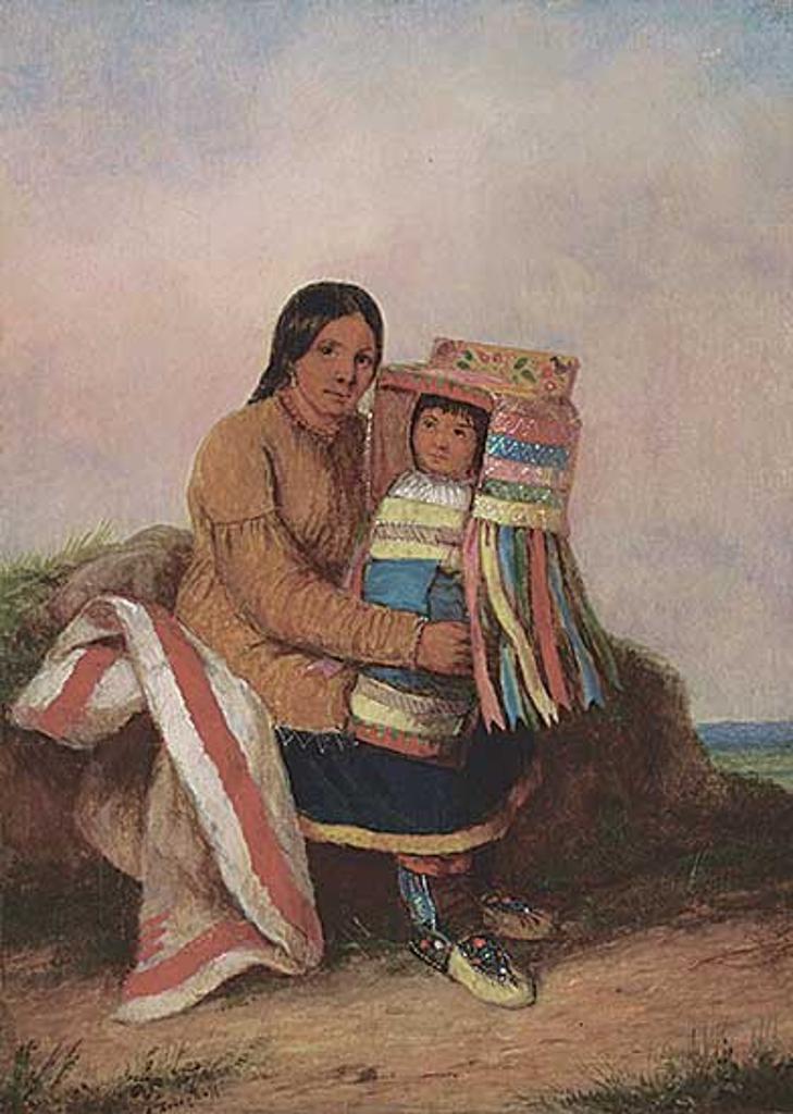 Cornelius David Krieghoff (1815-1872) - Caughnawaga Mother and Child