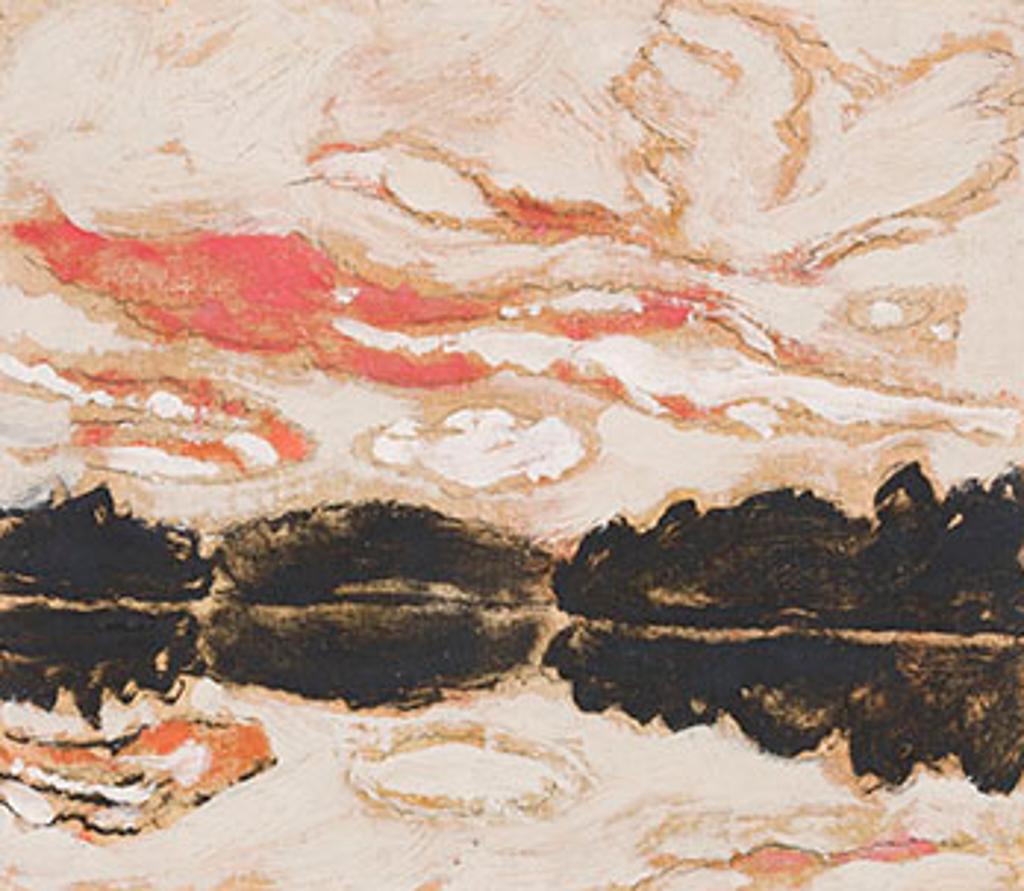 David Browne Milne (1882-1953) - Channel Sunset, Six Mile Lake, Muskoka, Ontario