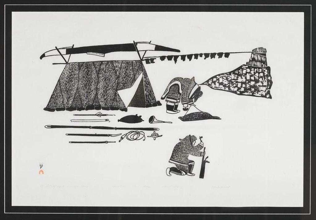 Kananginak Pootoogook (1935-2010) - Setting Up Summer Camp