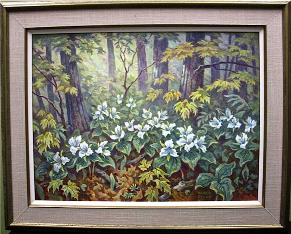 John Barrie Rennie (1895-1965) - “Spring In The Maple Woods” Trillium, Trillium Grandiflorum