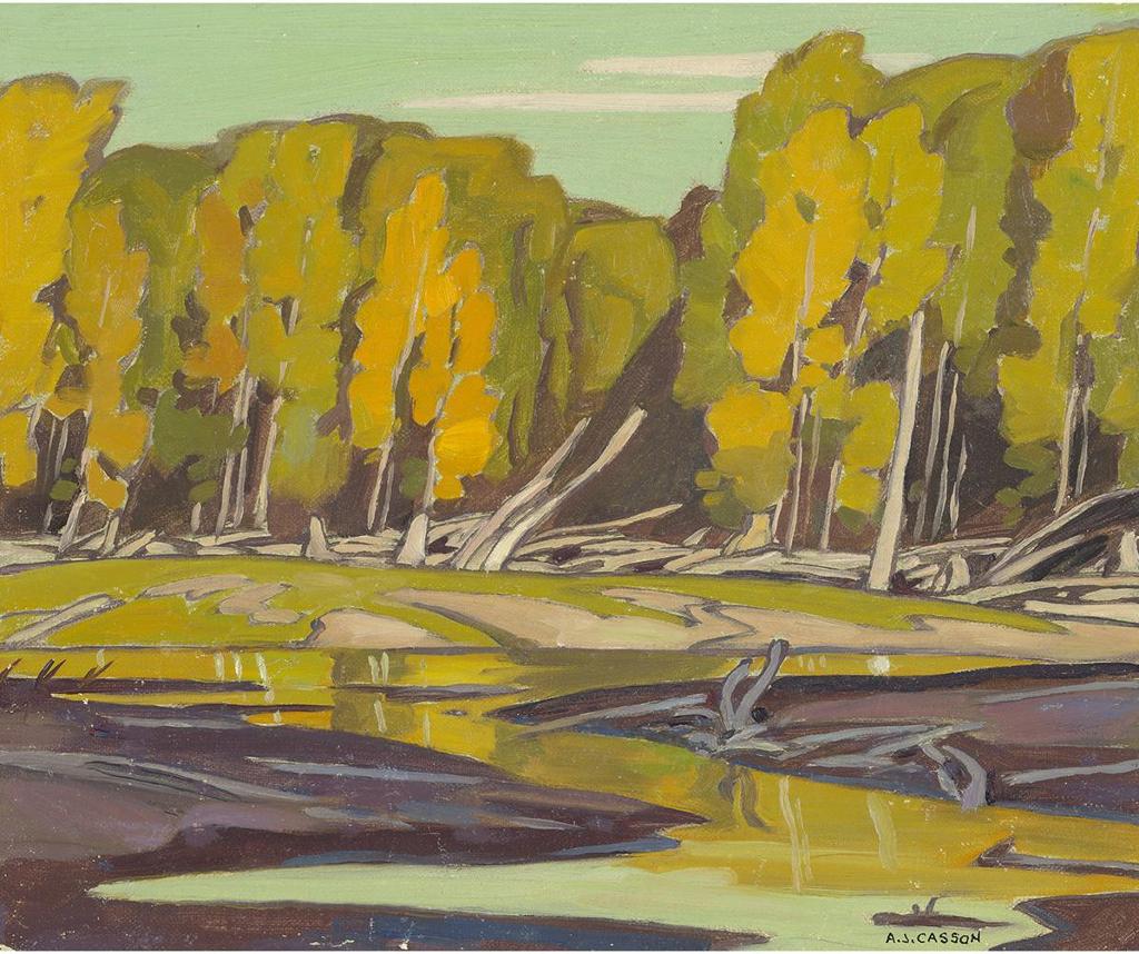 Alfred Joseph (A.J.) Casson (1898-1992) - Autumn, Grace Lake, Near Wilberforce