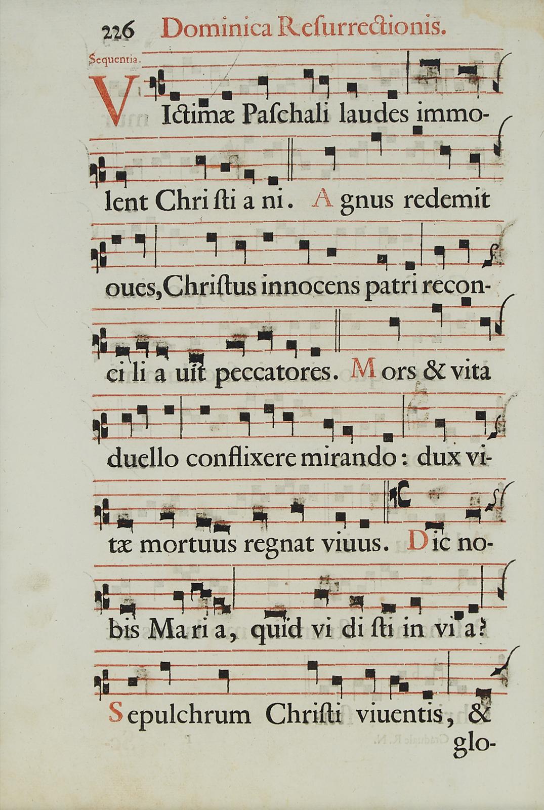 Antique Sheet Music - Victimae Paschali Laudes