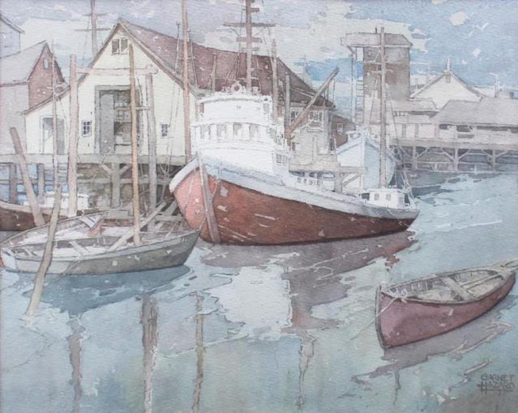 Garnet Hazard (1903-1987) - Boats in Harbour