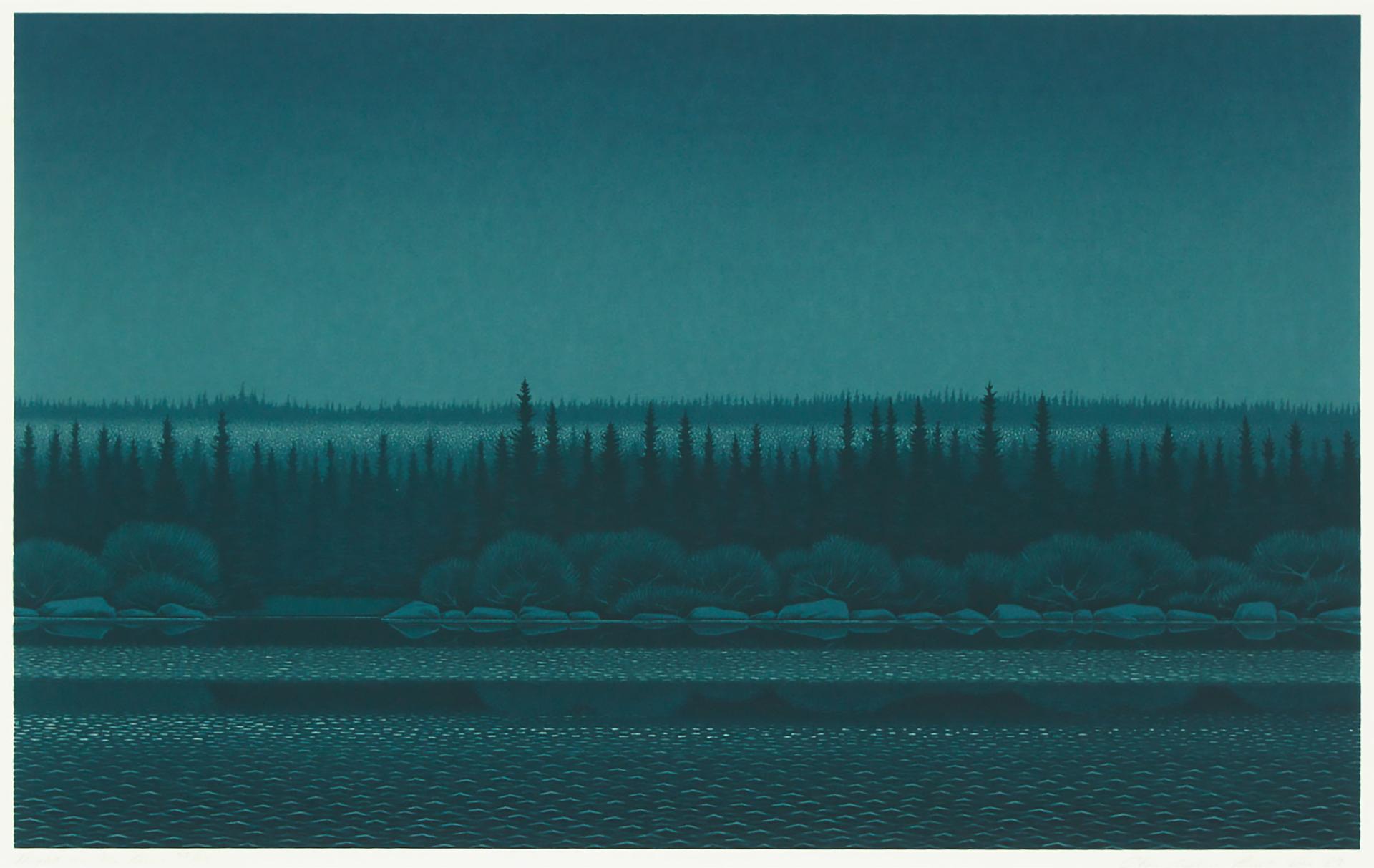 Christopher John Pratt (1935-2022) - Night On The River, Dec. 1987