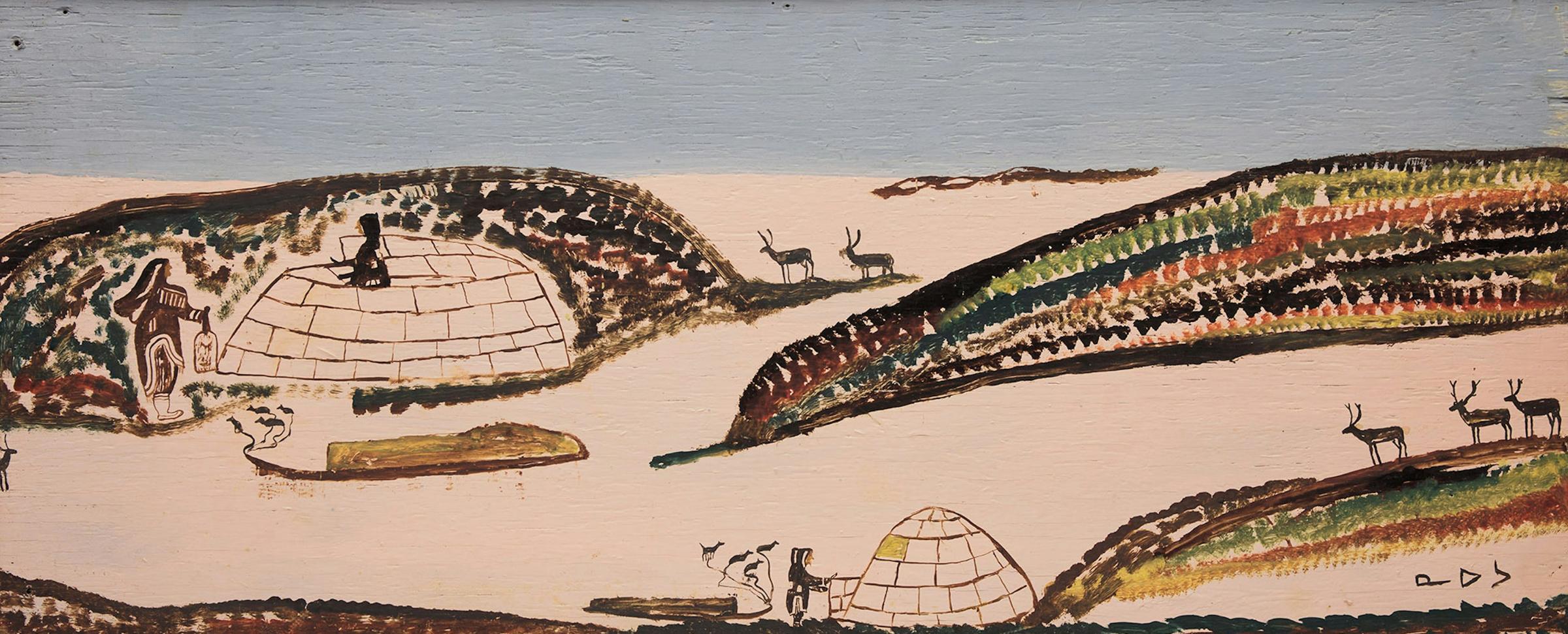 Peter Nauja Angiju (1932) - Untitled Arctic Landscape