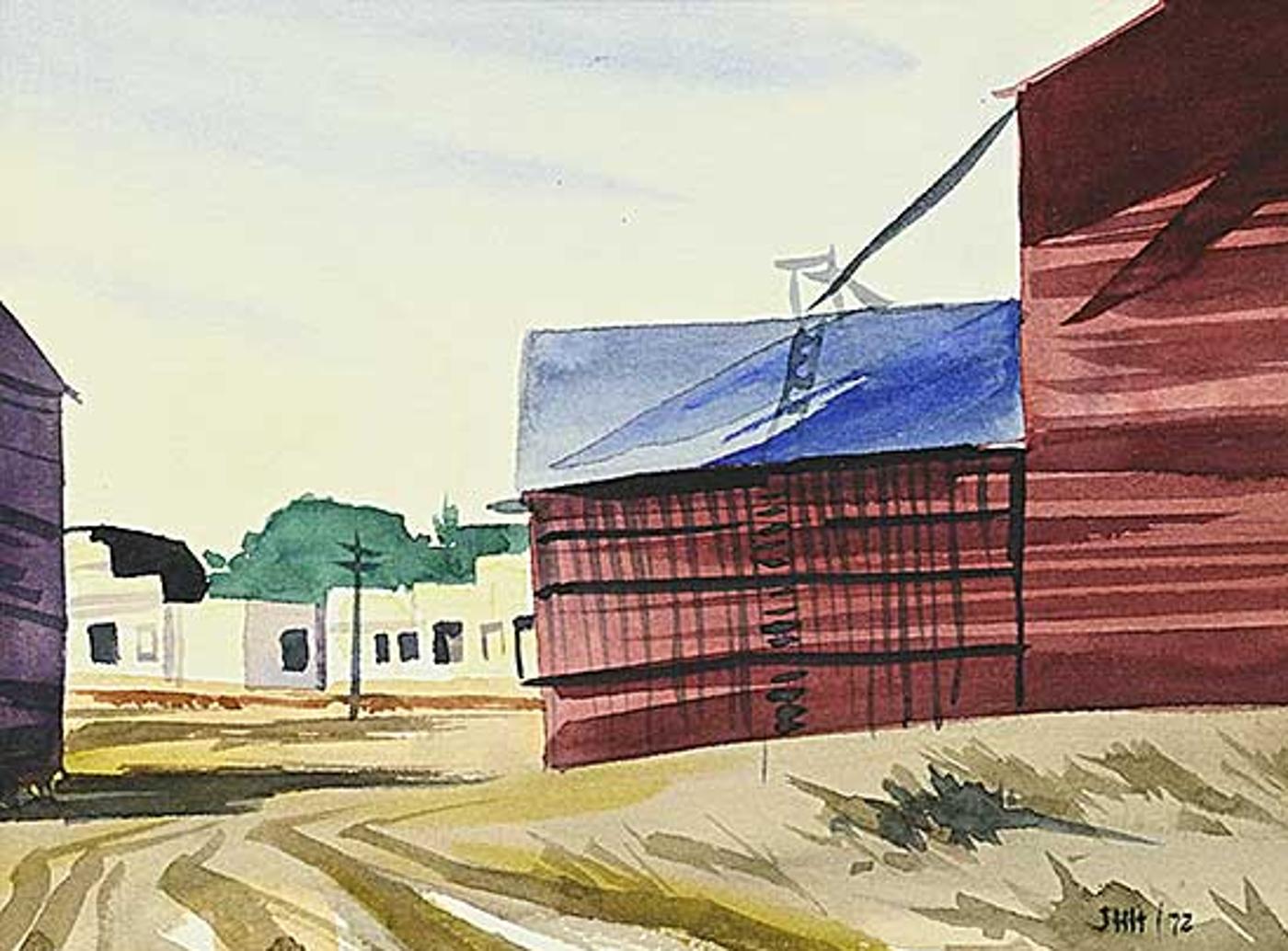 John Henry Herreilers (1924-2001) - Untitled - Small Town Buildings