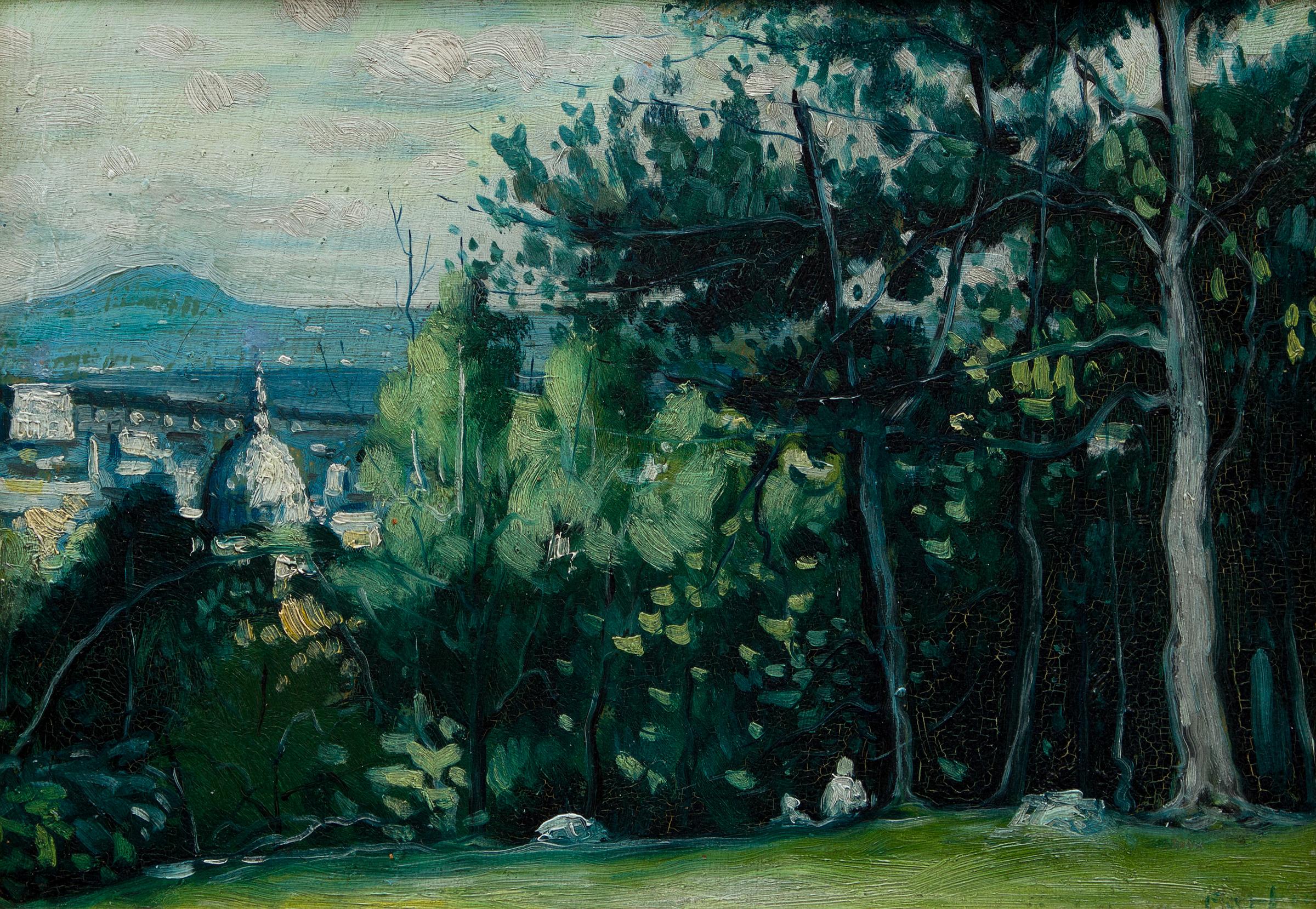 Marc-Aurèle Fortin (1888-1970) - Vue de l'Hôtel-Dieu, c. 1915