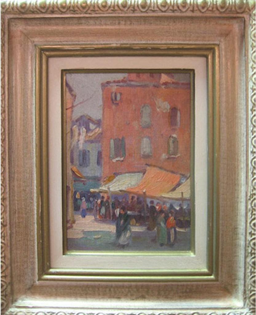 Edward Randolph Glen (1887-1963) - Market Scene-Venice