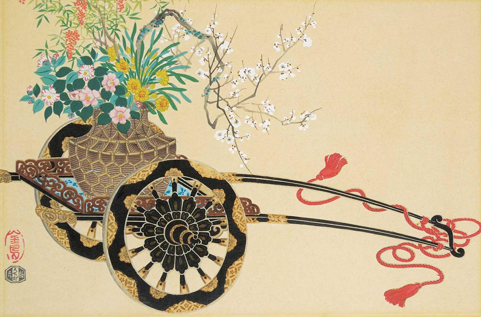 Japanese School - Untitled - Flower Chariot