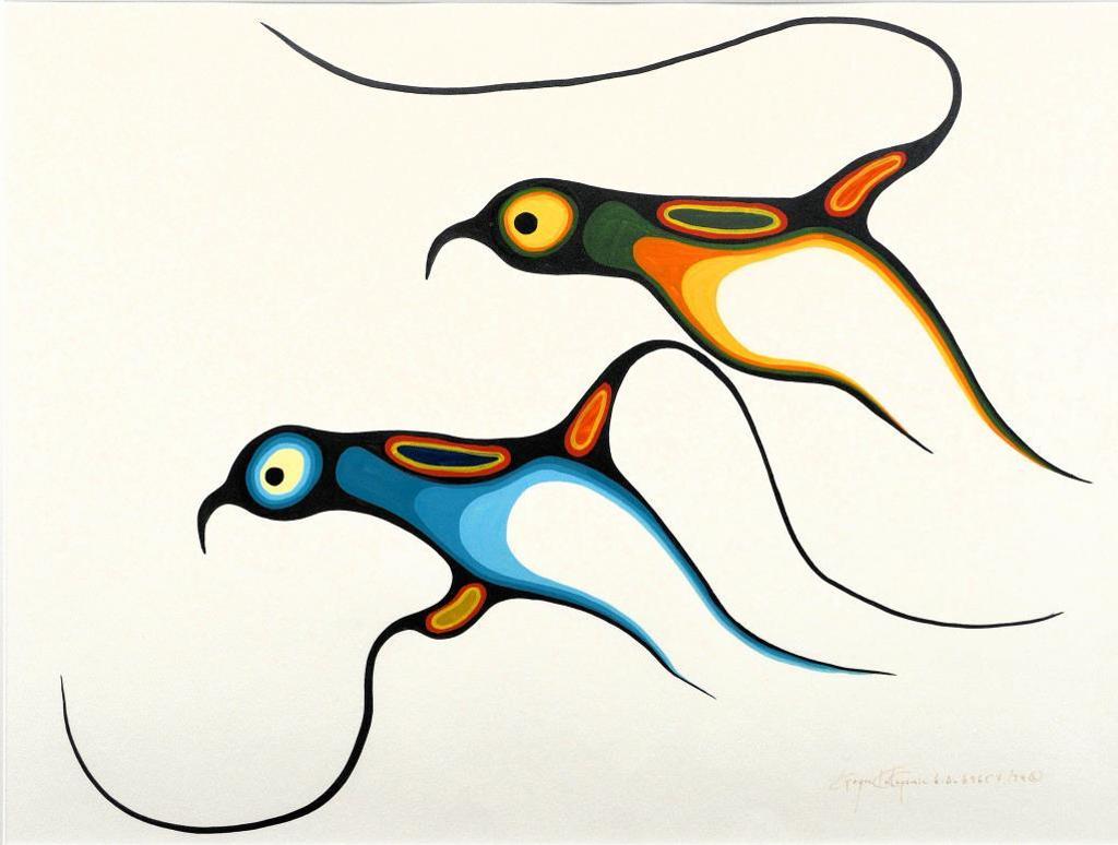 Goyce Kakegamic (1948) - Two Hawks