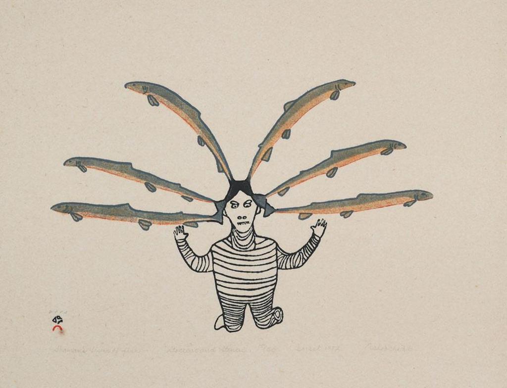 Oshutsiak Pudlat (1908-1992) - Shaman’S Vision Of Fish