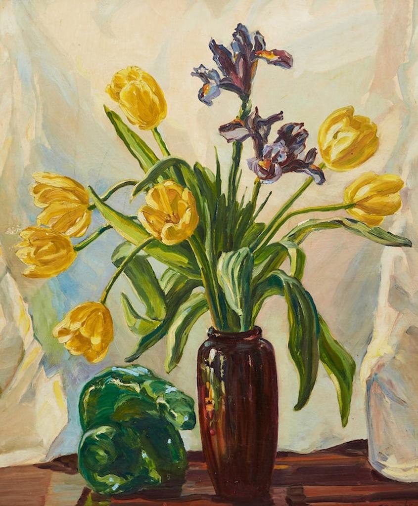 Edith Grace (Lawson) Coombs (1890-1986) - Yellow Tulips and Iris