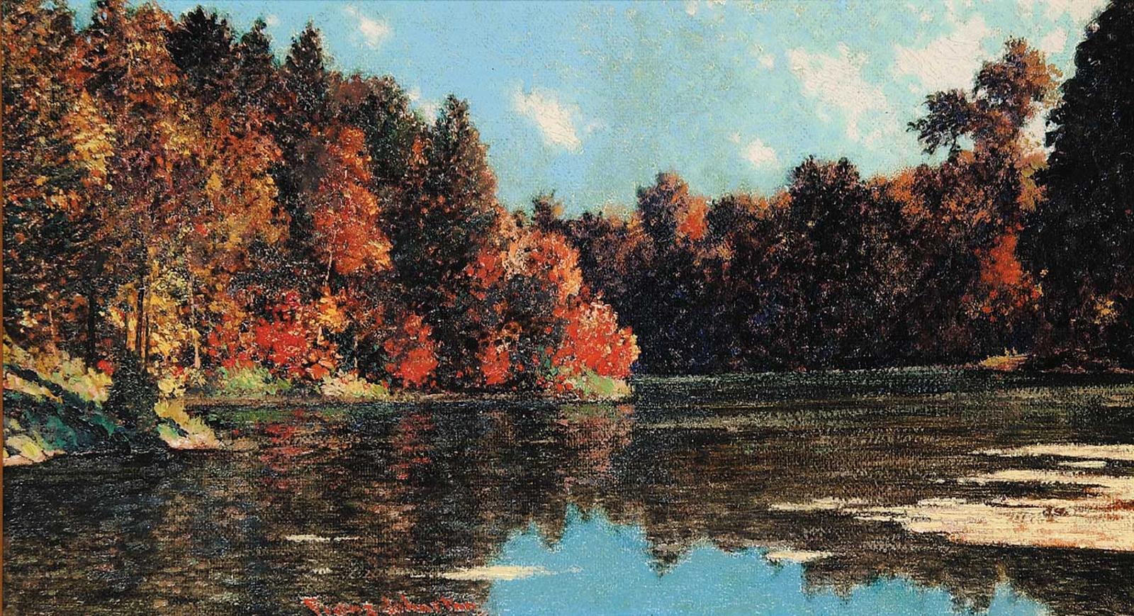 Francis Hans (Franz) Johnston (1889-1949) - October Lagoon, A Favourite Fishing Spot on the Penetang Penninsula