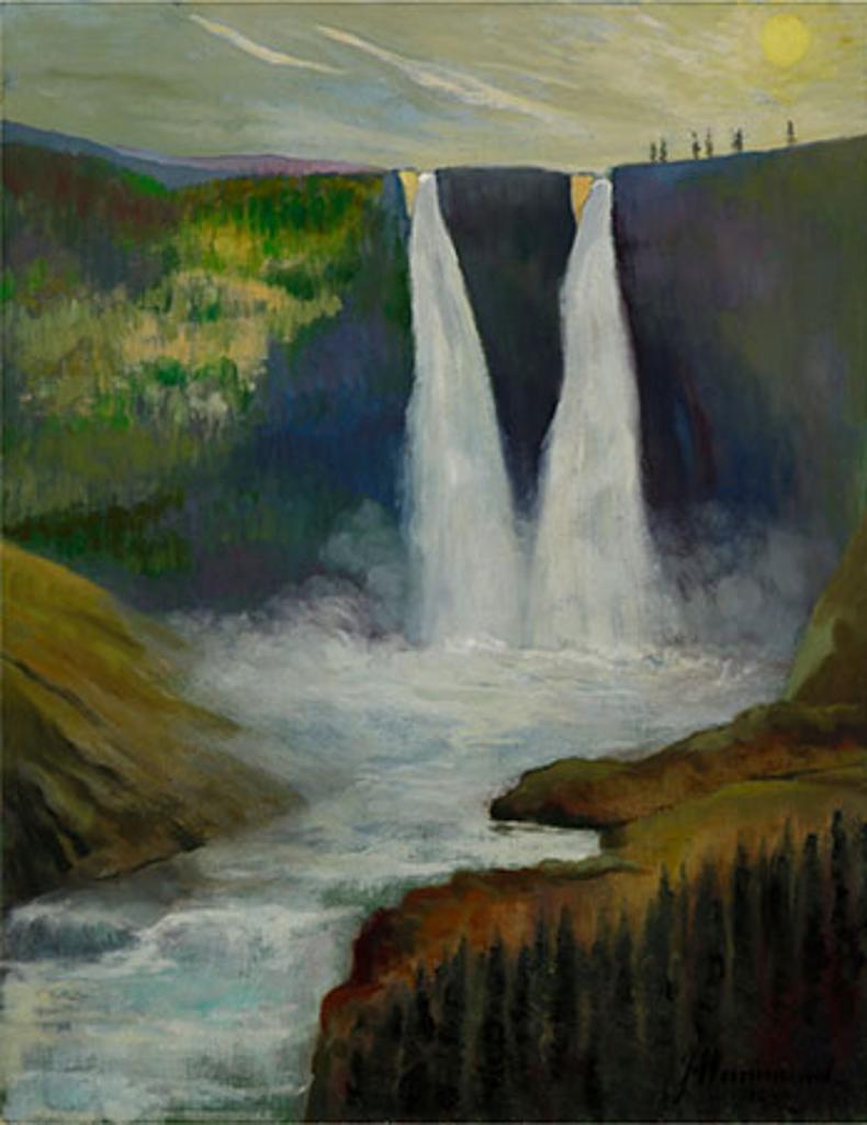 John A. Hammond (1843-1939) - Twin Falls, Yoho Valley, Canadian Rockies