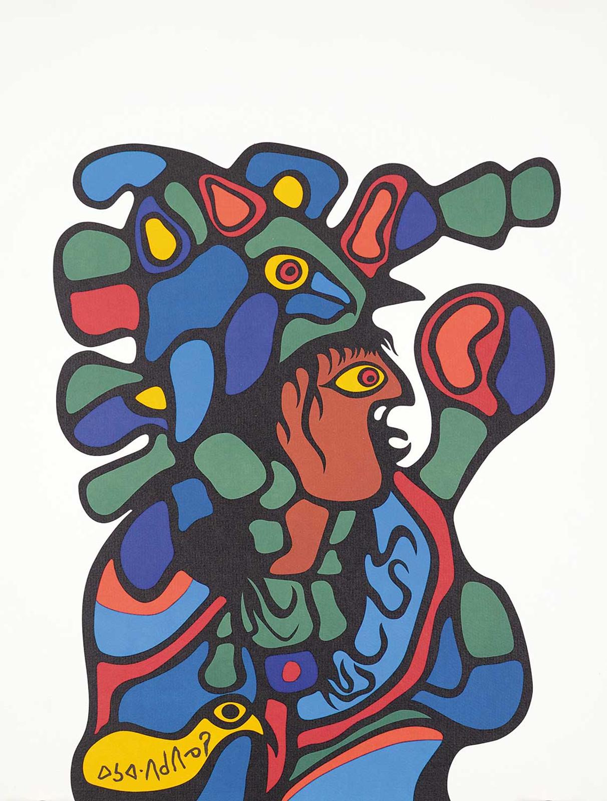 Norval H. Morrisseau (1931-2007) - Untitled - Shaman with Yellow Bird