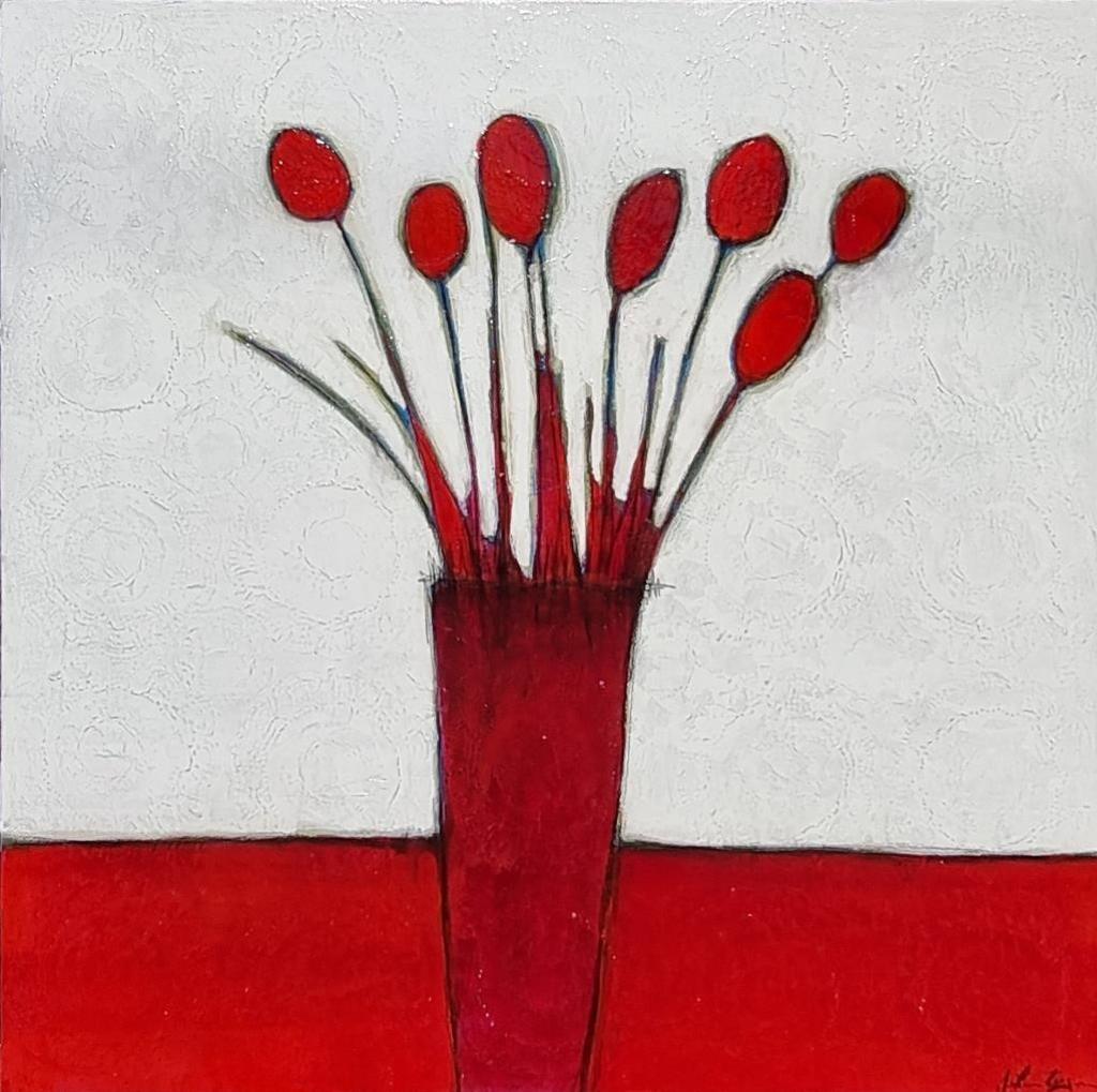 Danielle Lanteigne (1959) - Composition Rouge et Blanche, 2011