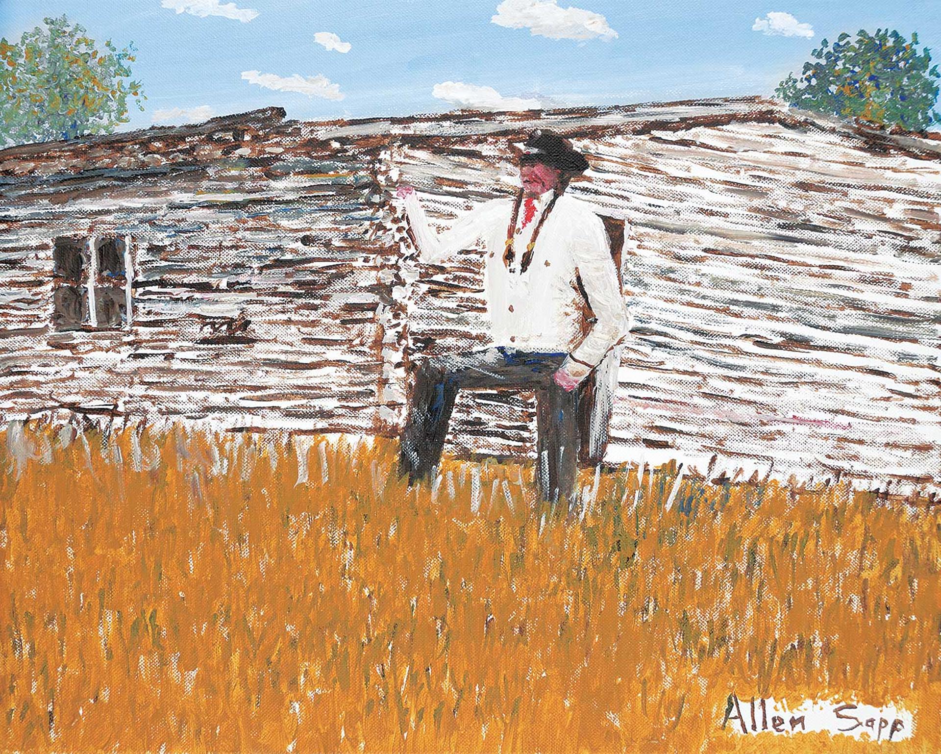 Allen Fredrick Sapp (1929-2015) - Standing Outside My Cabin