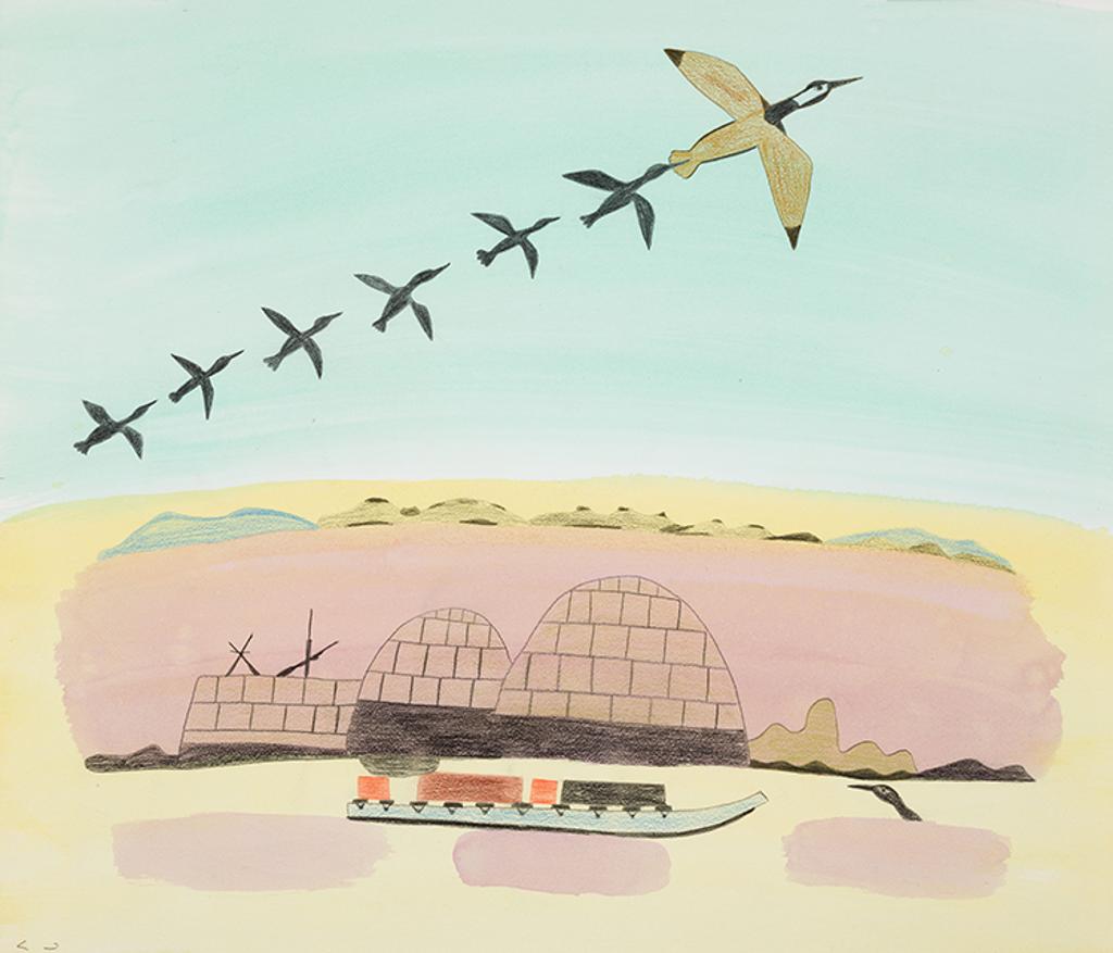 Pudlo Pudlat (1916-1992) - Flight of Geese