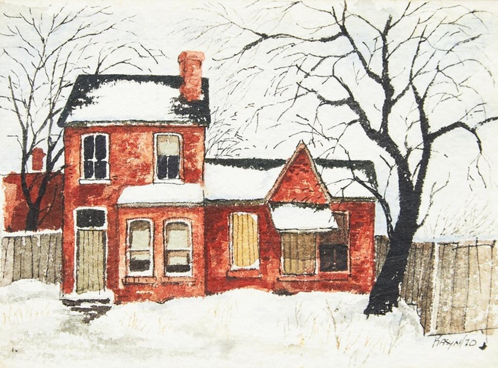 John Kasyn (1926-2008) - Old House on Oak Street