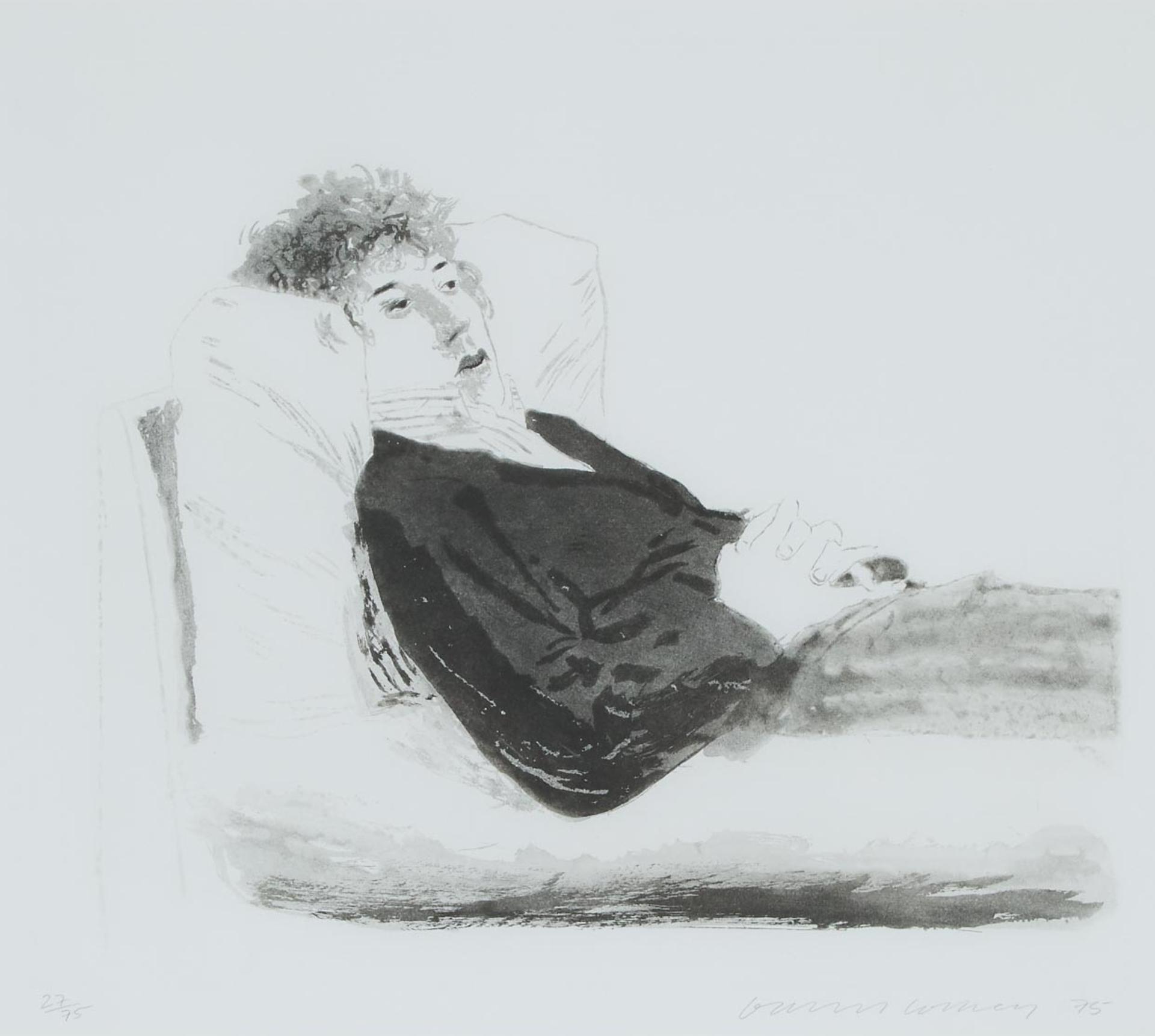 David Hockney (1937) - Reclining Figure, 1975 [scottish Arts Council 174; Tokyo, 163]