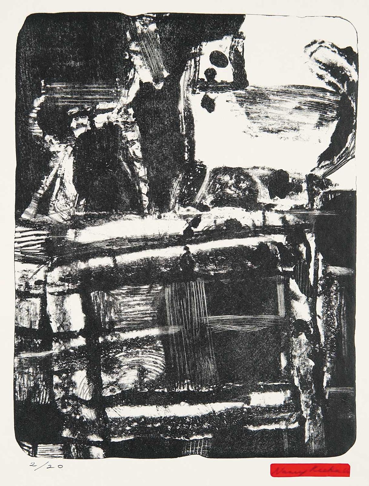 Nancy Luxmore Keehn (1926-2015) - Untitled - Black and White Abstract  #2/20