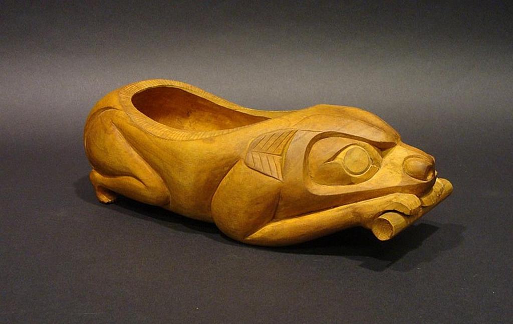 Jerry Smith (1941) - a carved yellow cedar Beaver feast bowl