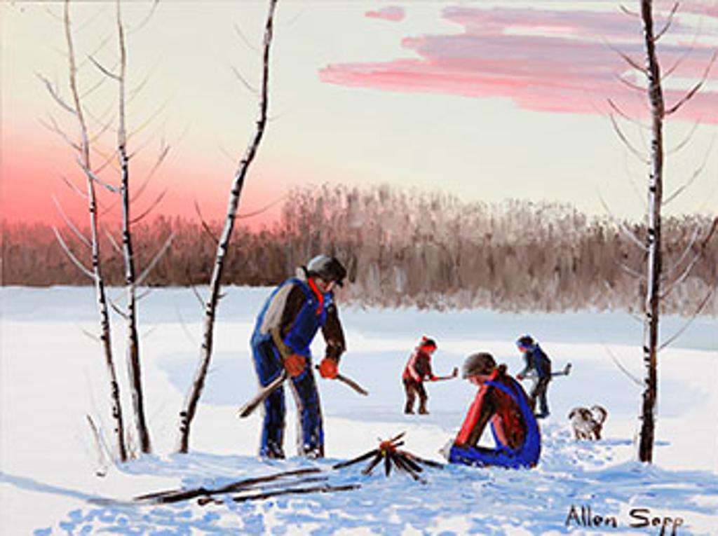 Allen Fredrick Sapp (1929-2015) - Winter Campfire