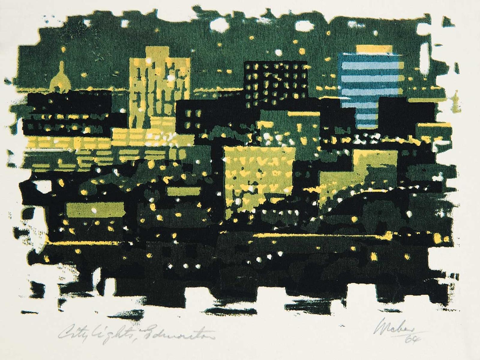 George Weber (1907-2002) - City Lights, Edmonton