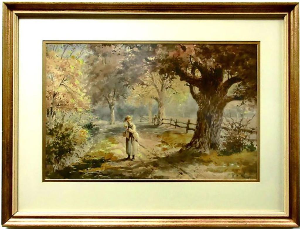 Marmaduke Matthews (1837-1913) - Ladies In A Sunlit Wooded Area