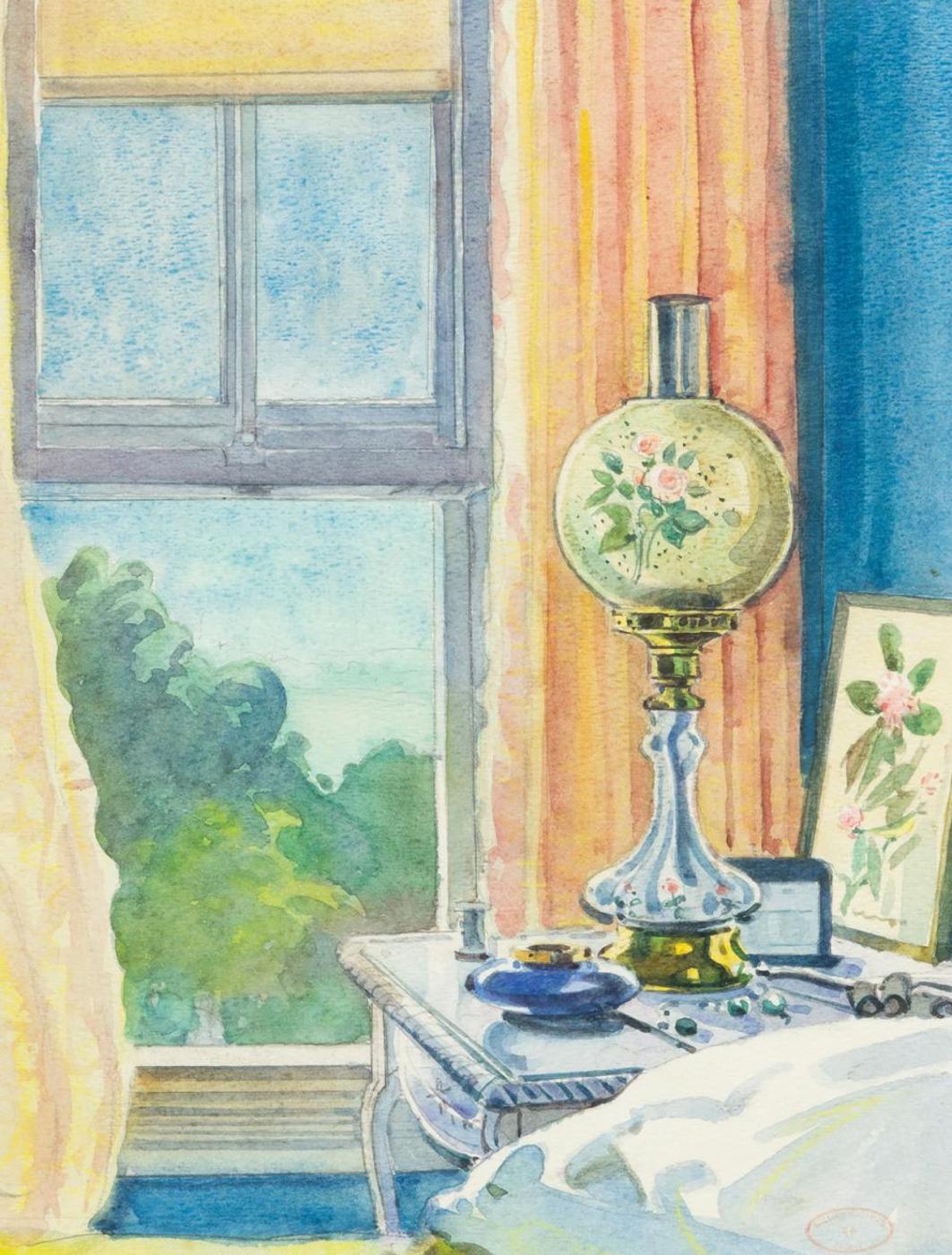 William Maltman (1901-1971) - Lamp by Open Window